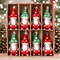 Red and Green Polka Dot Christmas Folksy Gnome Ornament Set, 8 Shatterproof Tree Gnomies